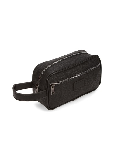 Newish Polo Erkek Deri Portföy Traş Kozmetik Bakım Günlük El Çantası Ve Mekanizmalı Cüzdan New269 - Siyah Taba