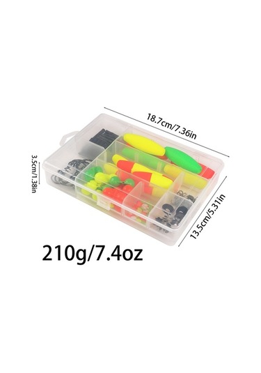 Novahub 102 Parçalık Avrupa Oval Şamandıra Seti - Çeşitli Şamandıra, Çengel Ve Aksesuarlar, Şamandıra Ve Çengel Kombinasyonu