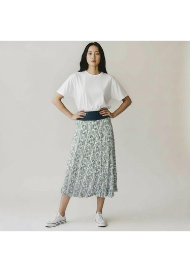 Şifon Beli Lastikli Etek 95 Cm - 38-50 Petrol Mavisi