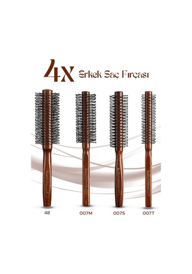 4x Erkek Saç Fırçası