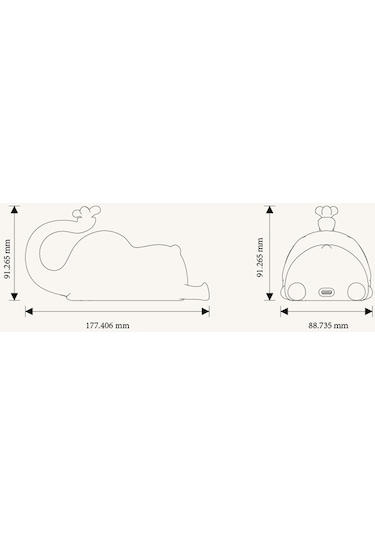 Fil Şeklinde Bebek Başucu Dokunmatik Işık Emzirme Gece Lambası Masaüstü Lamba Telefon Standı Çok Renkli