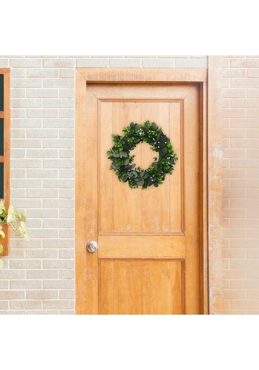 Suntek Çiçek Çelenk Mavi Ayçiçeği Askı Yuvarlak Asılı L