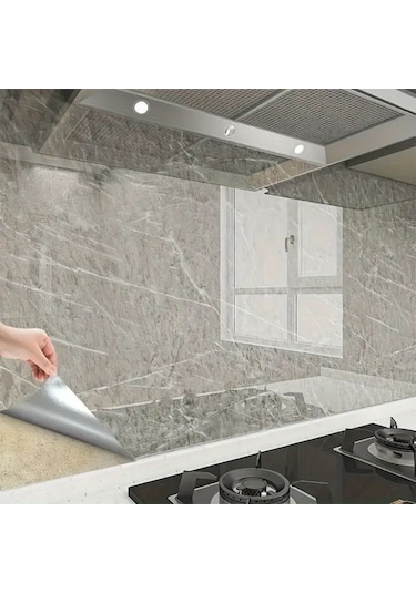 Mermer Desenli Sticker Folyo Atina Grisi 60cm 5mt 5332