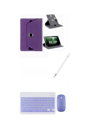 Redmi Pad 2 11'' Uyumlu Kılıf Bluetooth Klavye Dokunmatik Kalem Kılıf