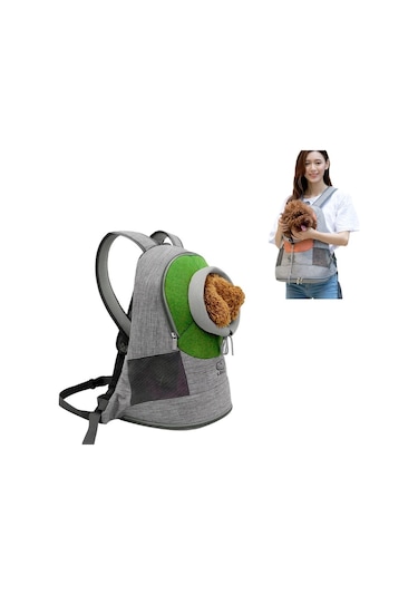 Ldlc Göğüs Messenger Çantası Pet Taşınabilir Nefes Alabilir Sırt Çantasına Maruz Kalabilir, Boyut: M Yeşil