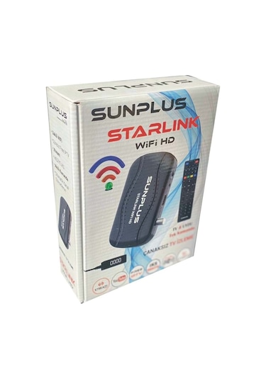 Sunplus Starlink Wi-Fi HD Çanaklı Çanaksız Uydu Alıcısı