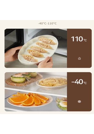 Honmex Yemek Saklama Folyo, 35x20 Cm, 300 Adet Paket - Lezzeti Koru, Taze Tut, Hava Geçirmez Kapak Sarı - Beyaz