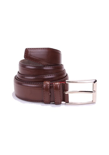 Dagoster Dmk26-301 Kahve 3,5 Cm Suni Deri Erkek Kemer Kahve
