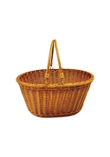 Xiaaokeji El Yapımı Saplı Taklit Rattan Piknik Sepeti Diğer