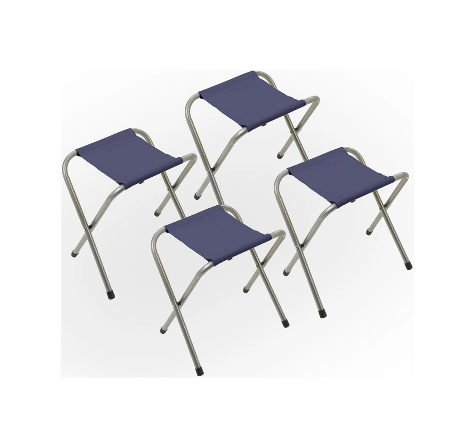 Exent 4 Adet Lacivert Tabure Katlanır Balıkçı Taburesi, Kamp Taburesi, Piknik Taburesi, Kamp Sandalyesi Black