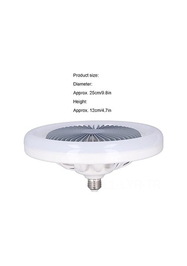 Ranyeek Led Tavan Fan Lambası - 4w Sessiz Fan 30w Işık - 3 Hızlı, 3000k-6000k Renk Sıcaklığı - Uzaktan Kumanda - E27/e26 Kolay Kurulum