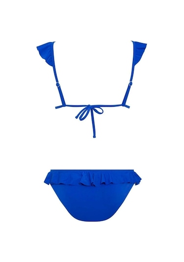 U.S. Polo Assn. Kadın Saks Mavi Bikini Takım Saks Mavi