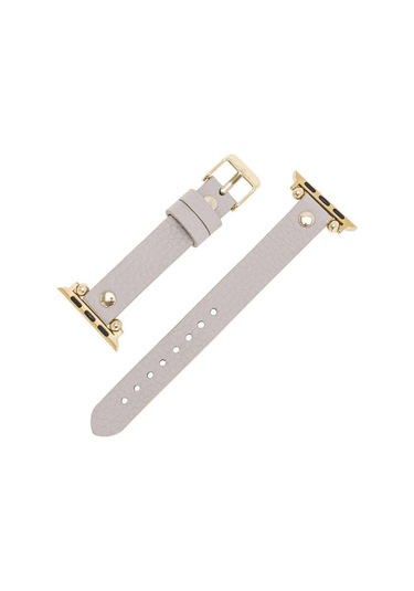 Globe Apple Watch Deri Kordon Altın Perçin