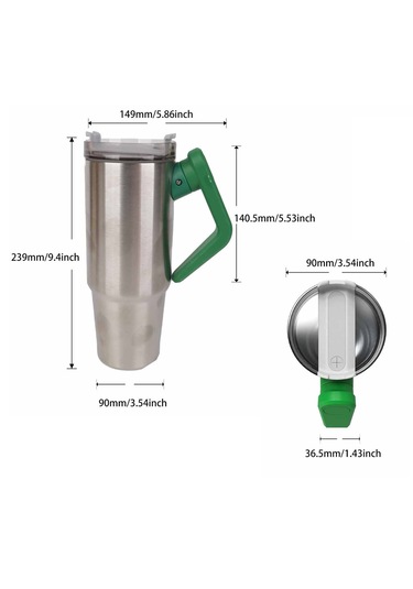 Mufunye The Iceflow Flip Straw Pipetli Termos Bardak 30oz 950ml ,gümüş Gümüş