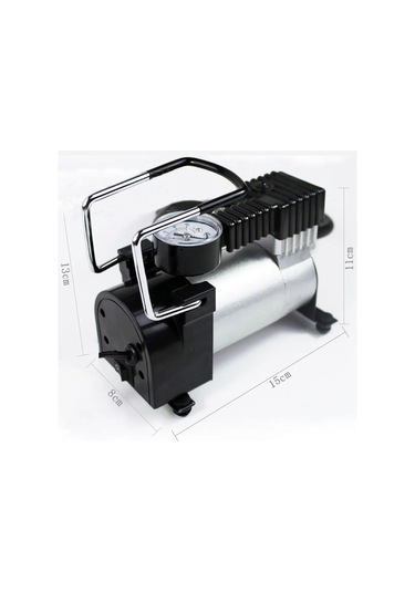 Metal Gövdeli Gri Mini Oto Araç Hava Kompresörü 12v