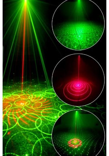 Mini Lazer Sahne Işığı Müziğe Sese Duyarlı Uzaktan Kumandalı Rgb Disko Lazer Projektör Led Işık
