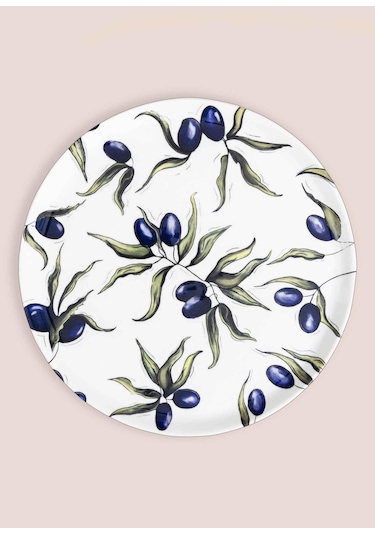 The Mia Olivos Ayaklı Servis Tabağı 10x30 Cm Ovs0010 Çok Renkli