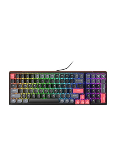 Machenike K600-B100 Lite Kablolu Red Switch RGB İngilizce Oyuncu Klavye