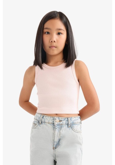Defacto Kız Çocuk Bisiklet Yaka Atlet D9097a825hspn447 Pembe