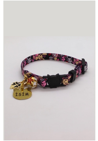 Caramelos Güvenlik Kilitli Kedi Tasması, Isimli Kedi Tasması Skkk