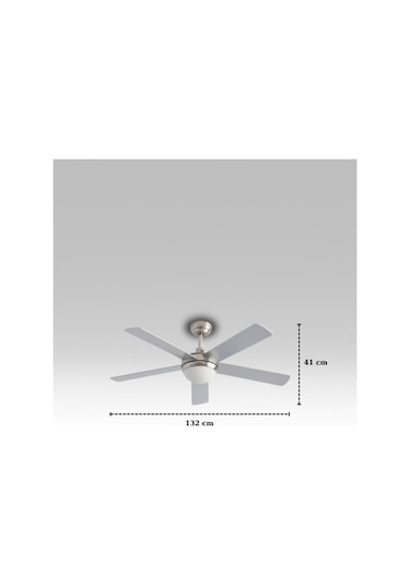 Woox İleri Geri Fonksiyonlu 5 Kanatlı Fan Ve Işıklı Uzaktan Kumandalı Tavan Vantilatörü Gri