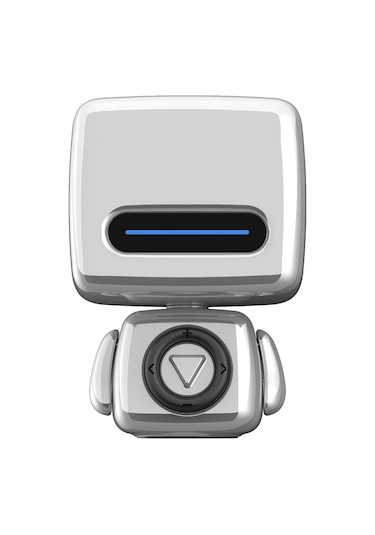 Vkemall Robot Şekilli Bluetooth Hoparlör, Taşınabilir Mini Müzik Çalar, 8 Saat Çalışma Süresi, 8m Bluetooth Mesafesi, Gizli Gösterge Işığı, Gümüş Renk