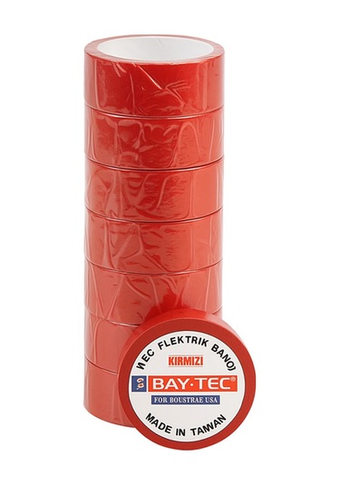 Elektrik Izole Bandı Kırmızı 10 Adet Elektrik Bandı