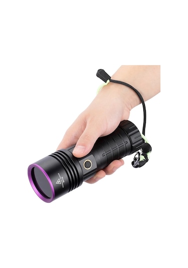 Profesyonel 90watt Uv 365nm Değerli Taş Tespit Powerbank & Led Fener Siyah