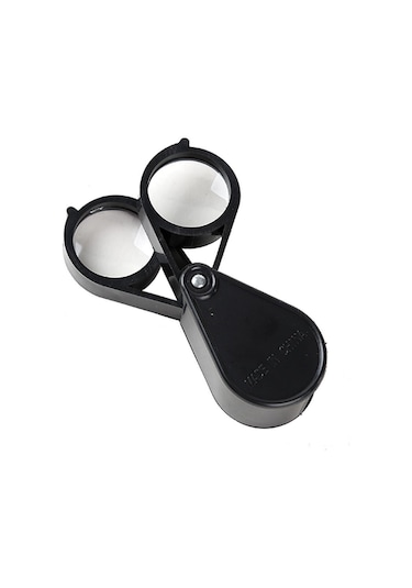Katlanır Büyüteç Çift Plastik Kasa Akrilik Lens 20X 30mm Takı Pul