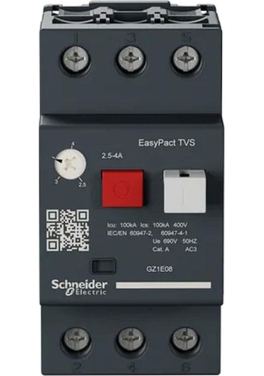 SCHNEİDER ELECTRİC Easypact Tvs Gz1E08 Motor Koruma Şalteri (2,5A-4A)