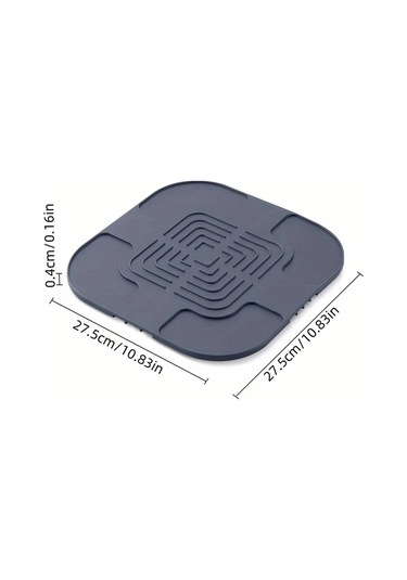 Besthome1 1 Adet Yeşil 10.8 İnç Kare Silikon Fritöz Tabanlığı Yeniden Kullanılabilir Kolay Temizlenir Yapışmaz