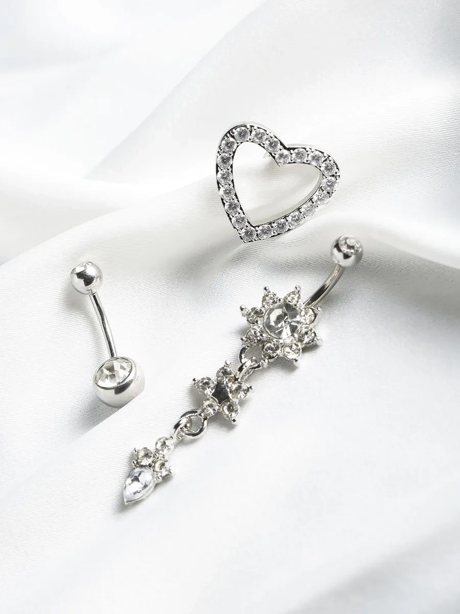 İ&beauty Göbek Piercingi, 3 Parçalık Set 178240217 Gri