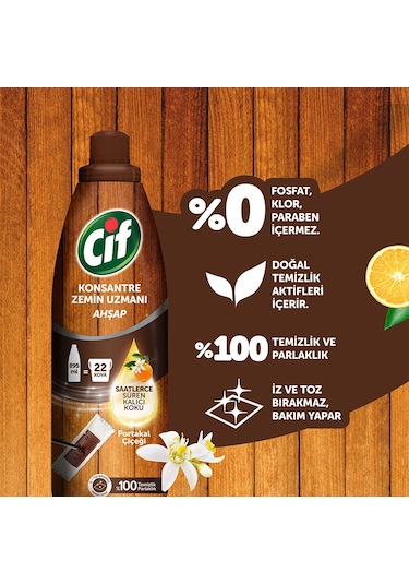 Cif Portakal Çiçeği + Beyaz Sabun + Pembe Çiçekler Zemin Uzmanı 3 x 895 ML