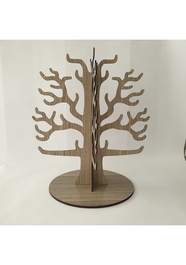 1 Fark - Ahşap Takı Ağacı -Takı Standı - Takı Düzenleyici - Ceviz