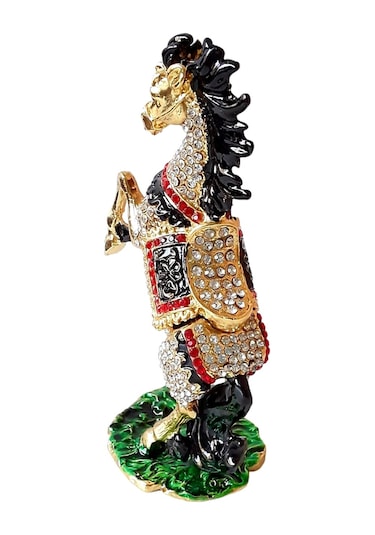 Dekoratif Swarovski Taşlı At Biblo, Mücevher Kutusu