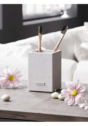Getknow Home Banyo İçin Diş Fırçası Bardağı 269935370 Beyaz