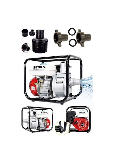 Staxx Power St20P 2 Parmak Benzinli Su Pompası Motopump 7.5Hp
