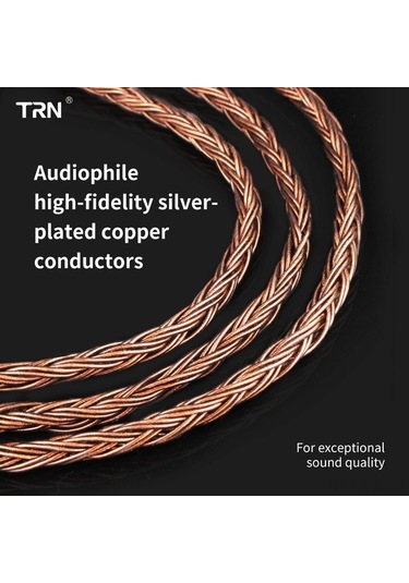 Willowhaven Kulaklık Upgrade Kablosu - 16 Çekirdek Gümüş Kaplı Bakır Mmcx Bağlantılı - Trn T2 Siyah Trn T2