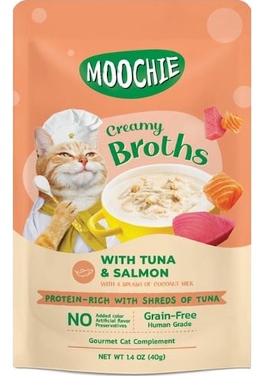 Moochie Ton Balıklı Somonlu Çorba Kedi Ödülü 40 G