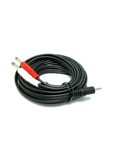 Electroon 3.5Mm Stereo 2X6.3Mm Mono Jaklı Kablo 5Mt