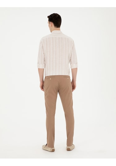 Pierre Cardin Erkek Pantolon Kanvas-chino 50285534-vr197 Sütlü Kahverengi