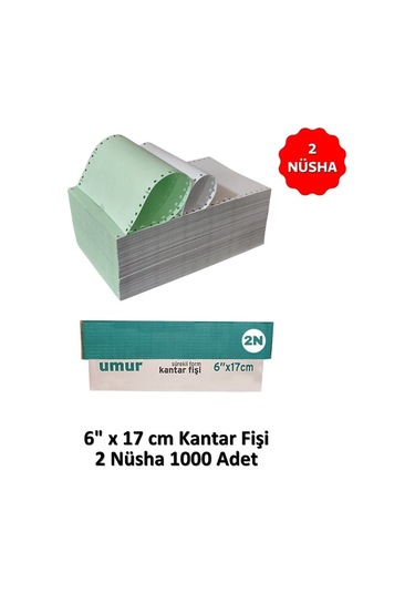 Umur Kantar Fişi 6x17 2 Nüsha 1000 Li