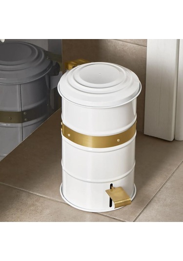 The Mia Galvin Çöp Kovası Banyo Beyaz 5 Lt Gln0049 Çok Renkli