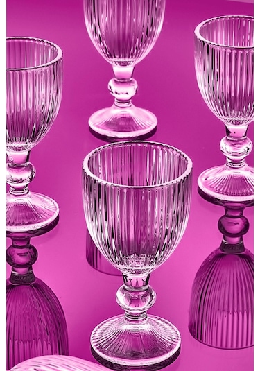 6'lı Kahve Yanı Cam Su Bardak Seti Premium Şeffaf Şık Tasarım Hediyelik Şeffaf