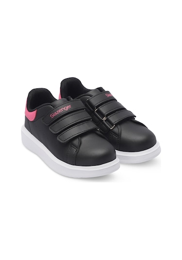 Slazenger LOVE I Çocuk Cırt Cırtlı Siyah / Fuşya Günlük Spor Ayakkabısı