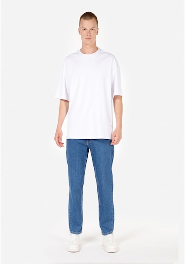 Colins 046 Marco Rahat Normal Kesim Normal Bel Düz Paça Mavi Erkek Pantolon Cl1070582 Cl1070582 Q1.v1 Dn43656 Denim