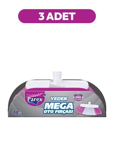 Mega Oto Fırçası Yedek Sapsız Üçlü Paket