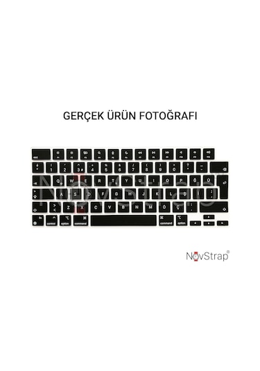 Apple Uyumlu MacBook Pro 2021 14 Inç A2442 Klavye Koruyucu Kılıf Siyah