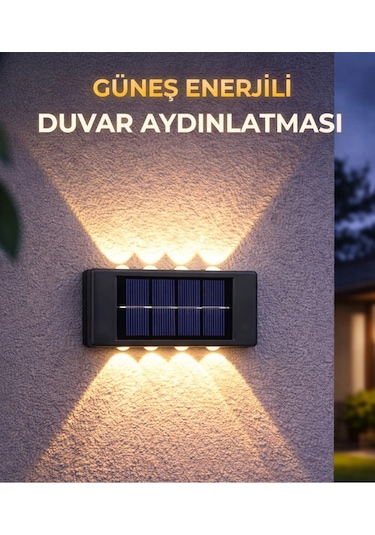 Solar Çift Açılı Güneş Enerjili Duvar Lambası-4 Adet