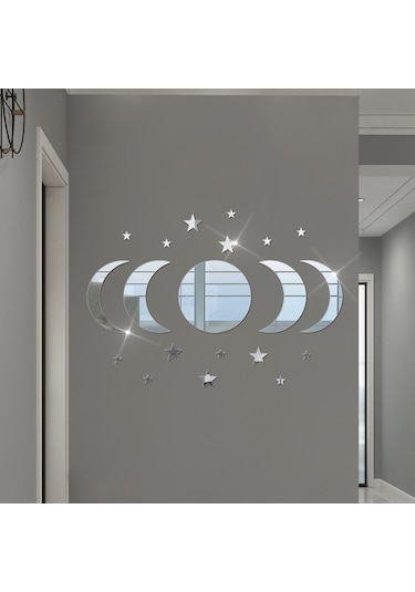 Singree Ramazan Bayramı Dekorasyonları: 20 Adet Ay-yıldız Kombinasyonu Akrilik Duvar Sticker, Festivite Ve Odalar İçin Zenginleyici Dekor